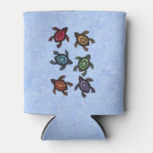 Kleurrijke Abstracte zwemschildpadden Blikjeskoeler (Voorkant)