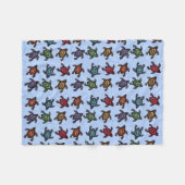 Kleurrijke Abstracte zwemschildpadden Fleece Deken (Voorkant (Horizontaal))
