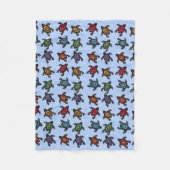 Kleurrijke Abstracte zwemschildpadden Fleece Deken (Voorkant)