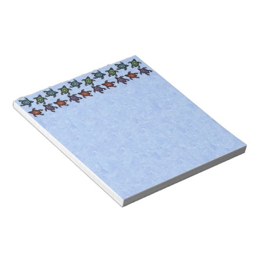 Kleurrijke Abstracte zwemschildpadden Notitieblok (Schuin)