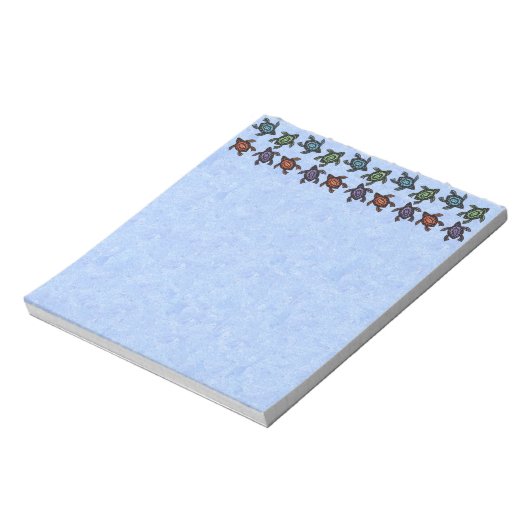 Kleurrijke Abstracte zwemschildpadden Notitieblok (Linkerzijde)