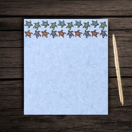 Kleurrijke Abstracte zwemschildpadden Notitieblok