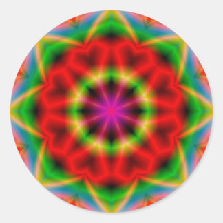 Kleurrijke abstractie ronde Sticker
