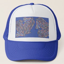 Kleurrijke Abstractie Schuim Trucker Hoed Pet