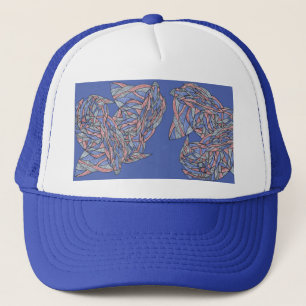 Kleurrijke Abstractie Schuim Trucker Hoed Pet
