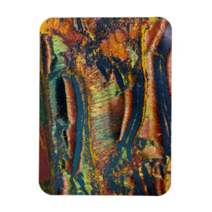 Kleurrijke abstractie van een Tijgeroog Magneet