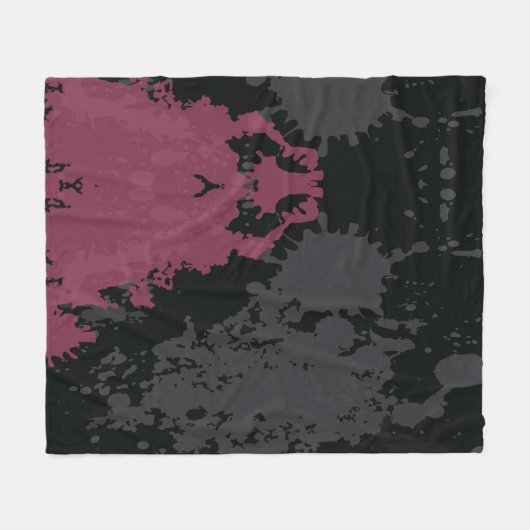 Kleurrijke abstracties: een samensmelting van spat fleece deken (Voorkant (Horizontaal))