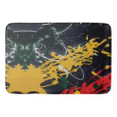 Kleurrijke abstracties: spatten en lijnen badmat (Voorkant)