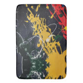 Kleurrijke abstracties: spatten en lijnen badmat (Voorkant Verticaal)