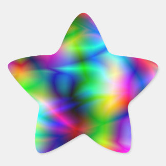 Kleurrijke Abstraction Star Sticker