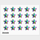 Kleurrijke Abstraction Star Sticker (Vel)