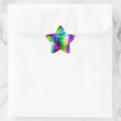 Kleurrijke Abstraction Star Sticker (Tas)