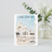 Kleurrijke Abu Dhabi UAE Monument Briefkaart (Staand voorkant)