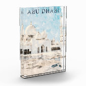 Kleurrijke Abu Dhabi UAE Monument Fotoblokken (Links)