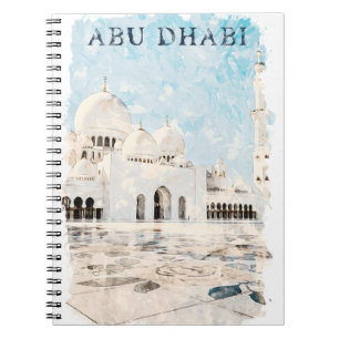 Kleurrijke Abu Dhabi UAE Monument Notitieboek