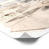 Kleurrijke Abu Dhabi UAE Monument Poster (Hoek)