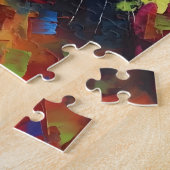 Kleurrijke Abyssinische kat Legpuzzel (Zijkant)