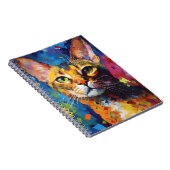 Kleurrijke Abyssinische kat Notitieboek (Rechterzijde)
