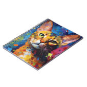 Kleurrijke Abyssinische kat Notitieboek (Linkerzijde)
