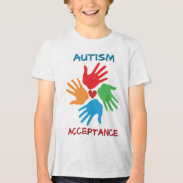 Kleurrijke Acceptatie van Autisme Bewustzijn Inclu Tri-Blend Shirt
