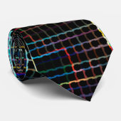 Kleurrijke accessoires op zwart Stropdas (Opgerold)
