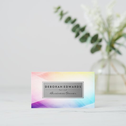 Kleurrijke achtergrond Abstract modern Visitekaartje (Staand voorkant)