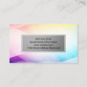 Kleurrijke achtergrond Abstract modern Visitekaartje (Achterkant)