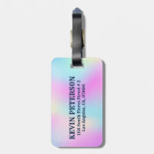 Kleurrijke achtergrond bagagelabel (Achterkant verticaal)