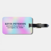 Kleurrijke achtergrond bagagelabel (Achterkant horizontaal)