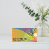 Kleurrijke Achtergrond | Digitale Bloem Visitekaartje (Staand voorkant)