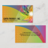 Kleurrijke Achtergrond | Digitale Bloem Visitekaartje (Voorkant / Achterkant)