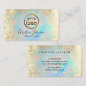 Kleurrijke achtergrond logo visitekaartje (Voorkant / Achterkant)