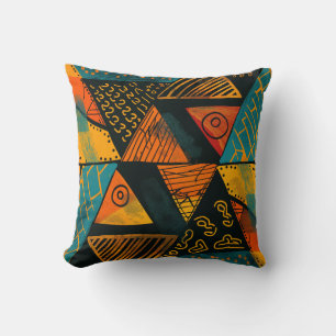 Kleurrijke achtergrond met Afrikaanse motieven Kussen