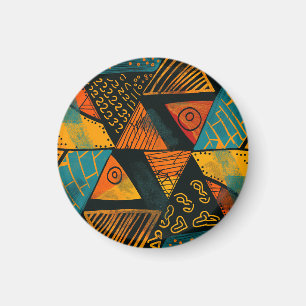 Kleurrijke achtergrond met Afrikaanse motieven Magneet