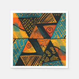 Kleurrijke achtergrond met Afrikaanse motieven Servet