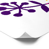 Kleurrijke achtergrond met met de hand getrokken f poster (Hoek)