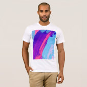 Kleurrijke achtergrond met veel verfstreken t-shirt (Voorkant volledig)