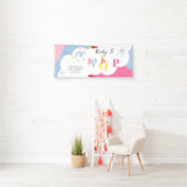 Kleurrijke achtergrond Popsicle Baby shower Spandoek (Insitu)