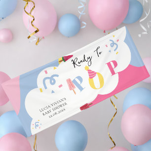 Kleurrijke Achtergrond Popsicle Baby Shower Spandoek