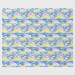 Kleurrijke achtergrond van de hemel met wolken, st cadeaupapier