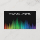 Kleurrijke achtergrond van de Muziekequalizer Visitekaartje (Achterkant)