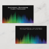 Kleurrijke achtergrond van de Muziekequalizer Visitekaartje (Voorkant / Achterkant)