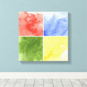 kleurrijke achtergrond van de waterverf voor uw on canvas afdruk (Insitu (Houten vloer))