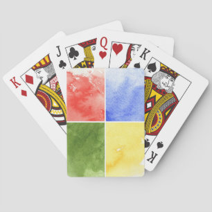 kleurrijke achtergrond van de waterverf voor uw on pokerkaarten