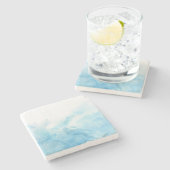 kleurrijke achtergrond van de waterverf voor uw stenen onderzetter (Zijkant)