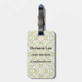 Kleurrijke achtergrond van het retropatroon 2 bagagelabel (Achterkant verticaal)