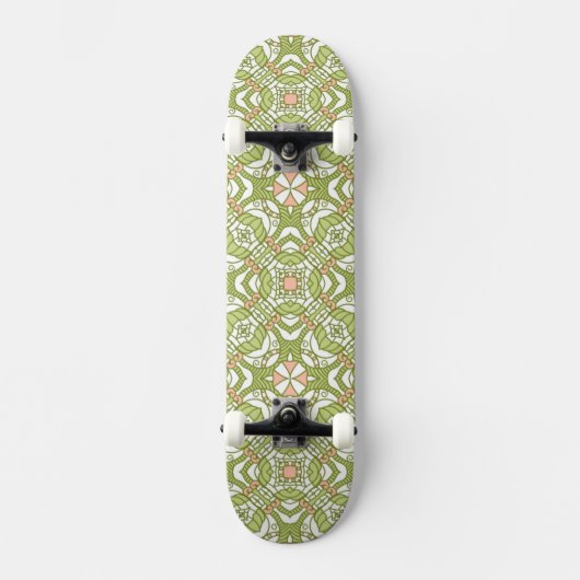 Kleurrijke achtergrond van het retropatroon 2 skateboard (Voorkant)
