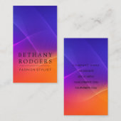 Kleurrijke achtergrond van overvloeilijnen visitekaartje (Voorkant / Achterkant)