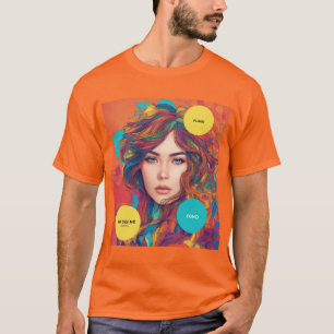 Kleurrijke Achtergronden: Dynamisch Profiel Fotoon T-shirt