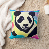 Kleurrijke achtergrondpanda kussen (Deken)